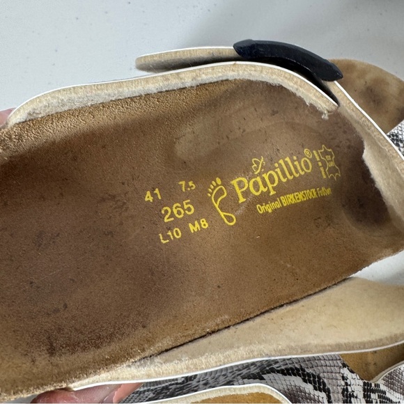 Papillio Birkenstock Snake Print Sandals Comfort Summer Shoes Size 41 - Picture 15 of 16